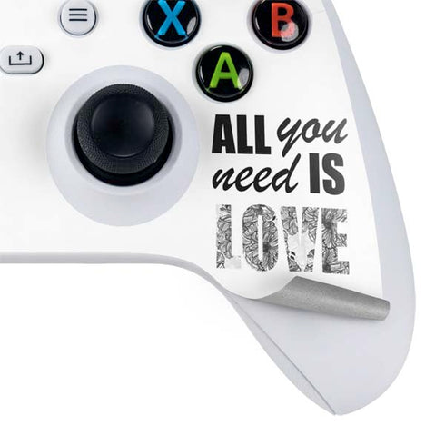 All You Need Is Love BW Xbox Series S Controller Skin